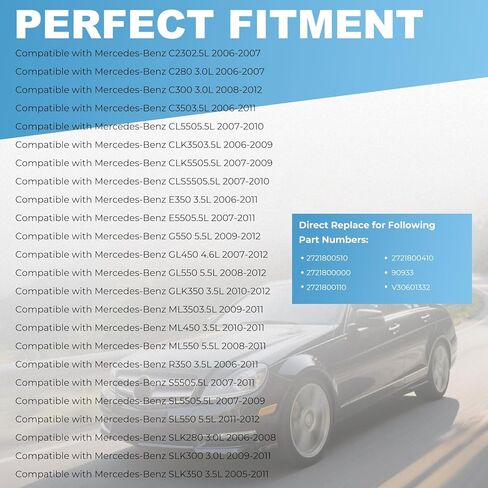 Engine Oil Cooler Filter Housing Assembly Compatible with Mercedes-Benz W203 W219 C230 C350 CL550 CLS550 E550 ML350 R350 SLK280 2003-2015 Replacement for 2721800510, 2721800410, 2721800110, in Kuwait