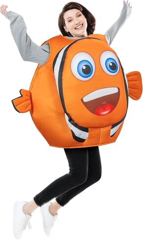 Zadin 2025 Clown Fish Costume, Finding Halloween Costume, Funny Sea Creature Costumes, Fish Onesie,Ocean Sea Clownfish Costumes in Kuwait