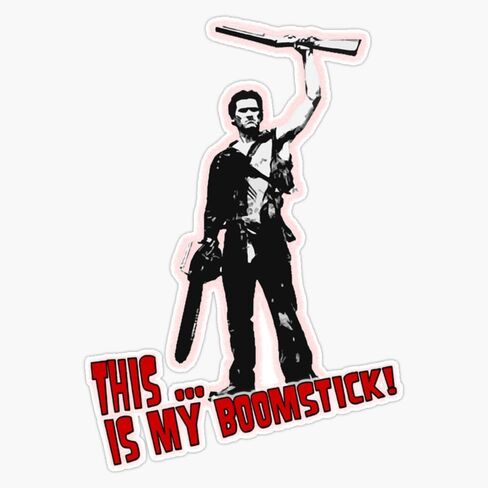 LAD Studio Ash - Evil DeadArmy of Darkness - Boomstick (محدث) ملصق ممتص للصدمات ملصق من الفينيل مقاس 5 بوصات in Saudi Arabia