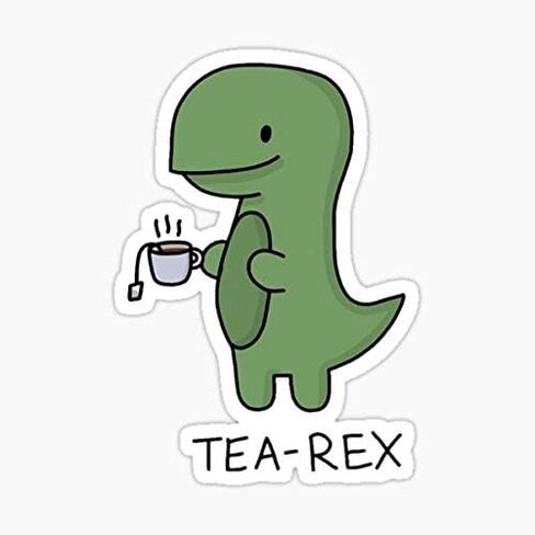 Tea-Rex Green Sticker Graphic - Auto, Wall, Laptop, Cell, Truck Sticker for Windows, Cars, Trucks in Saudi Arabia