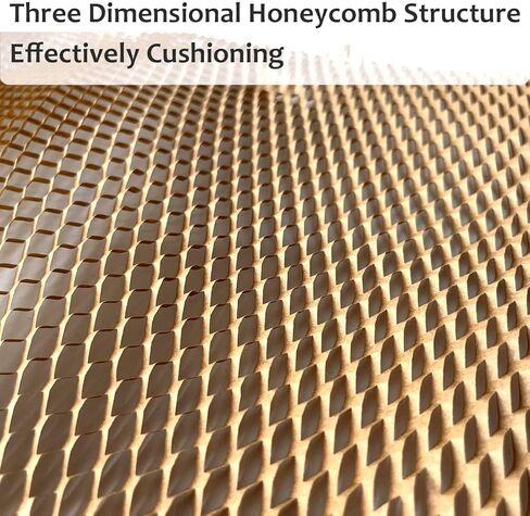 Honeycomb Packing Paper Wrap 20"x164ft,Brown Wrapping Paper Roll for Moving Shipping With 18 Fragile Stickers in Kuwait