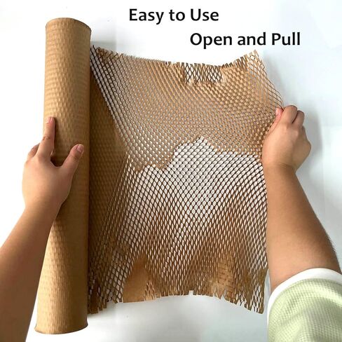 Honeycomb Packing Paper Wrap 20"x164ft,Brown Wrapping Paper Roll for Moving Shipping With 18 Fragile Stickers in Kuwait