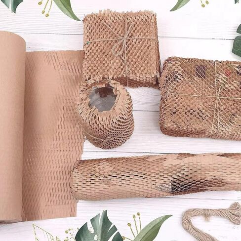 Honeycomb Packing Paper Wrap 20"x164ft,Brown Wrapping Paper Roll for Moving Shipping With 18 Fragile Stickers in Kuwait