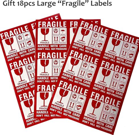 Honeycomb Packing Paper Wrap 20"x164ft,Brown Wrapping Paper Roll for Moving Shipping With 18 Fragile Stickers in Kuwait