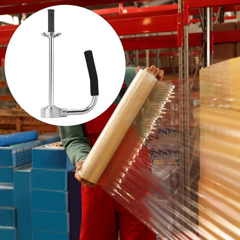 Industrial Stretch Wrap Dispenser, Adjustable 12-20 Inch Film Cutters Shrink Wrap Handle for Pallet Packing, Heavy-Duty Stretch Film Dispenser Holder for Wrapping in Kuwait