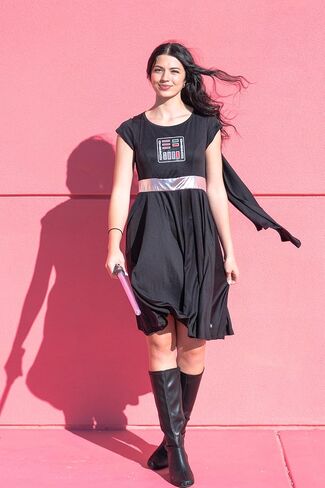 Little Adventures Galactic Dark Villain Twirl Dress-Up Costume for Adult Women - Machine Washable Cosplay Dresses in Saudi Arabia
