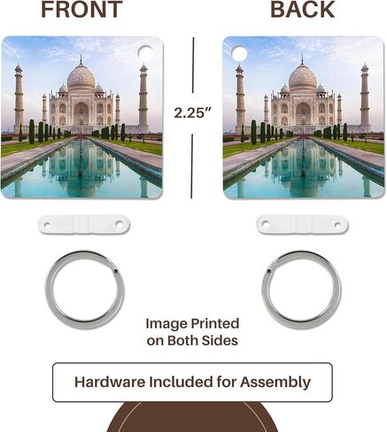 3dRose, India. Agra, Portrait of the Taj Mahal with blue pond., Key Chain in Kuwait