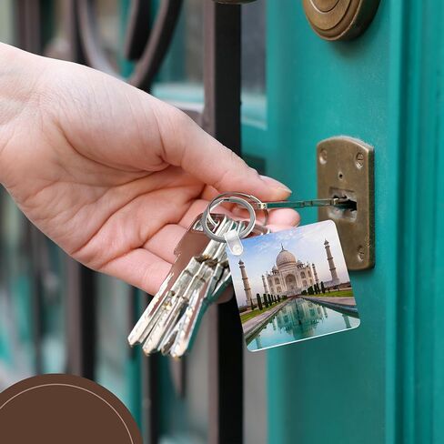 3dRose, India. Agra, Portrait of the Taj Mahal with blue pond., Key Chain in Kuwait