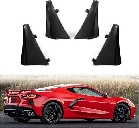 KUAFU Splash Guard Compatible with 2020-UP Chevrolet Corvette C8 Painted Fender Flares Mud Flaps Replacement for 84263453 84263457 Front Rear 4 Pcs in Saudi Arabia