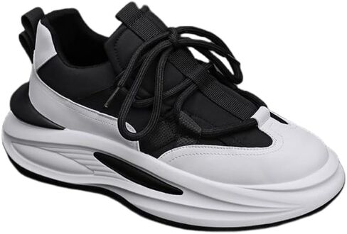 All-Season Thick-Soled Low-top Sneakers for Men. PU Surface, Rubber, Anti-Slip and Breathable. in Saudi Arabia