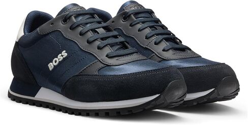 BOSS Men's Parkour-L Runn Sneakers in Mixed Materials with Laces and Embossed Logo in Saudi Arabia
