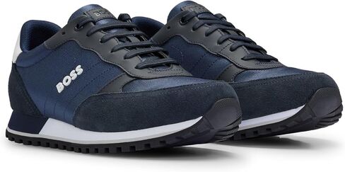BOSS Men's Parkour-L Runn Sneakers in Mixed Materials with Laces and Embossed Logo in Saudi Arabia