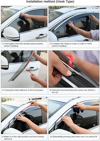 Sun/Rain Guards Wind Deflector Window Visor Compatible with 2016-2022 Mercedes-Benz GLC-Class SUV GLC 300, GLC 43, GLC 63, Sun Visor Shield, Tape-On 4 pcs in Kuwait