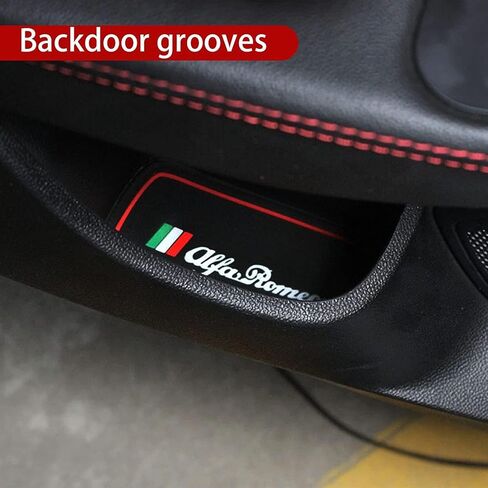 Center Console Liner for Alfa Romeo Giulia 952 Accessories2016 2017 2018 2019 for Giulia Cup Holder Mat, Door Slot Pad, Coaster Trim, Non-Slip Dust Interior, Custom Rubber Decoration Insert in Kuwait