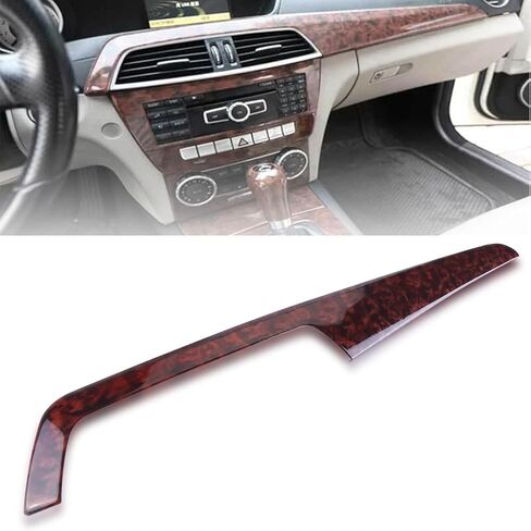Agate Wood Grain Center Console Dash Strip Trim for Benz C-Class C180 C200 C300 C250 C63 AMG 2012 2013 2014, Center Console Dash Stirp Trim Accessories, for Interior Decoration in Kuwait