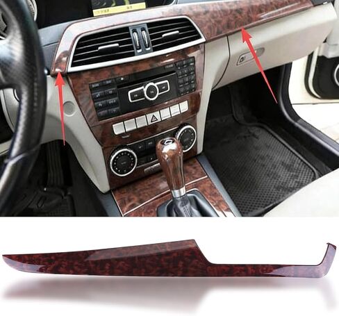 Agate Wood Grain Center Console Dash Strip Trim for Benz C-Class C180 C200 C300 C250 C63 AMG 2012 2013 2014, Center Console Dash Stirp Trim Accessories, for Interior Decoration in Kuwait