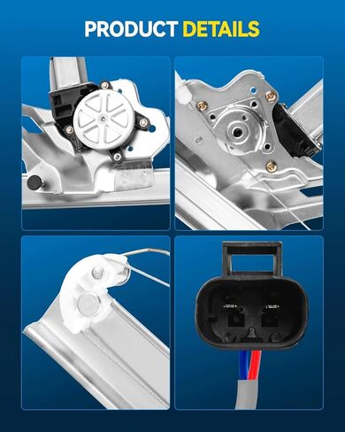 PHILTOP Front Left Driver Side Power Window Regulator and Motor Assembly Compatible with 2000-2005 Buick Lesabre Replaces 741-762 in Saudi Arabia