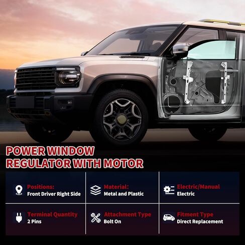 741-645 Front Passenger Side Power Window Regulator W/Motor Replaces for 1999-2007 Chevrolet Avalanche Silverado 1500 3500 Suburban for GMC Sierra 1500 2500 3500 Yukon XL for Escalade in Saudi Arabia