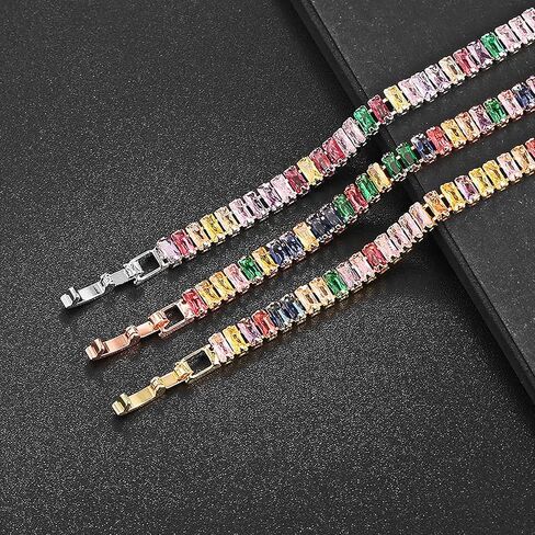 Tennis Bracelet, 14K Gold Plated Silver, Women's, Statement Bride, Adult, Medium, 20 Grams, 2 Inches in Kuwait