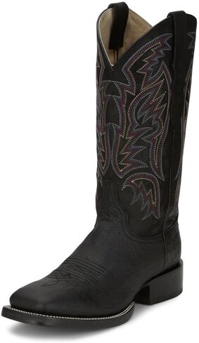 Justin Three Bars Men's Western Cowboy Leather Boots - Durable, Stylish Footwear with Classic Design for Ranch & Outdoor Adventures in Saudi Arabia