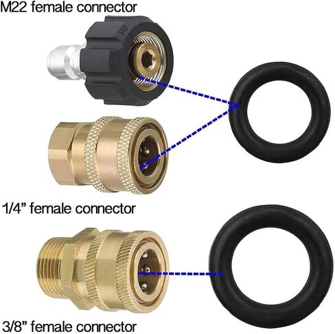 40Pcs/Set 1/4 M22 + 3/8 High Pressure Seal O-Rings For Washer Hose Quick Disconnect Connector Tools Fast Shopping in Saudi Arabia