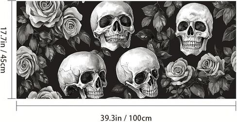 فيلم نافذة قوس قزح للهالوين، جمجمة وردية مزخرفة للنافذة، قشر وعصا، ملصق ثابت قابل للإزالة مضاد للأشعة فوق البنفسجية للخصوصية لديكور المنزل in Kuwait