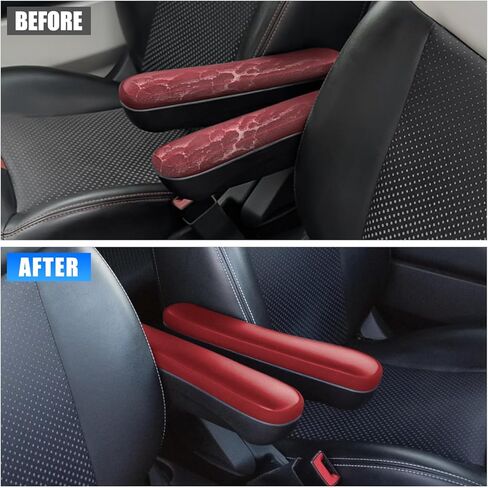 مسند ذراع للمقعد الأمامي للسائق قابل للتعديل، مسند ذراع أحمر متوافق مع فيات 500 2016-2019، استبدال 6BV31KRLAA (أحمر) in Kuwait