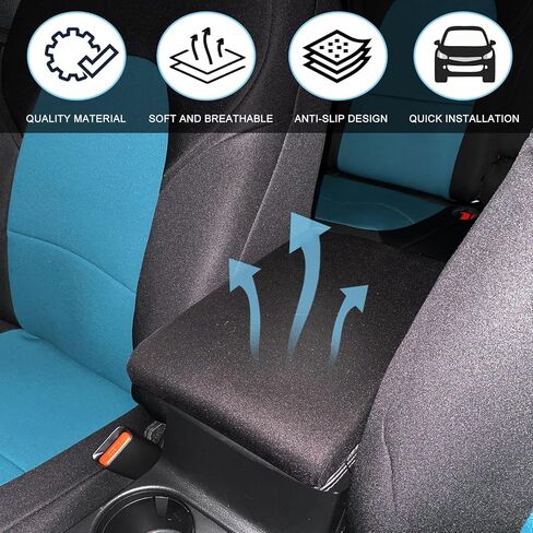 Car Center Console Cover - Memory Foam Car Armrest Cushion Pad Universal Arm Rest Cover Middle Console Box Protector for Truck/SUV/Vehicle in Kuwait