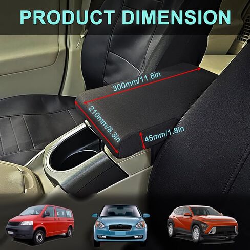Car Center Console Cover - Memory Foam Car Armrest Cushion Pad Universal Arm Rest Cover Middle Console Box Protector for Truck/SUV/Vehicle in Kuwait