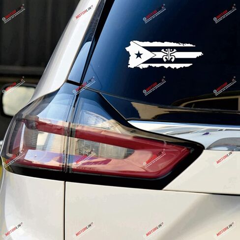 (2) 4'' White Puerto Rico Map Flag Coqui Frog Decal Sticker PR Car Vinyl no bkgrd die Cut sda1 in Saudi Arabia