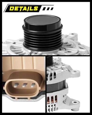 Oktiger 130A Upgraded Alternator for Subaru Forester 2014 2015 2016 2017 2018 2.0L 2.5L, for Subaru Forester 2014-2018 2.5L, H4 Gas 12V 130A Clockwise 6-Groove Clutch Pulley, OE 23700-AA760 in Kuwait