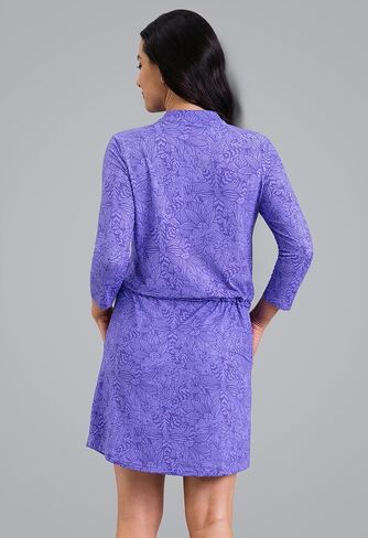 IBKUL Athleisure Wear Sun Protective UPF 50+ Icefil Cooling-Annie 3/4 Sleeve Drawstring Dress in Saudi Arabia