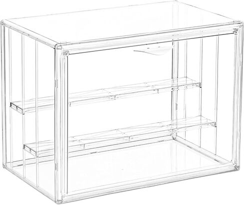 حافظة عرض من الأكريليك الشفاف من Attelite، رف عرض من 3 طبقات مع لوحتين متحركتين، واجهة حماية قابلة للتكديس لشخصيات الحركة، سطح صندوق تخزين للعرض مع باب مغناطيسي in Kuwait