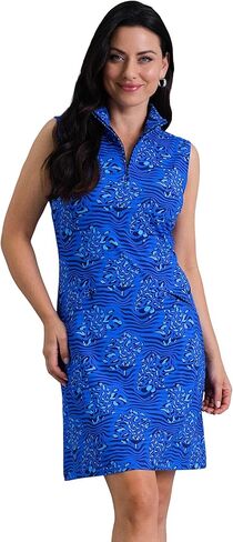 IBKUL Athleisure Wear Sun Protective UPF 50+ Icefil Cooling-Yun Sleeveless Mock Neck Dess in Kuwait