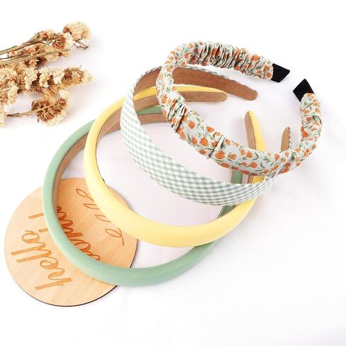 7 Pack Headbands for Women Girls Cute Headbands Non Slip Floral Padded Pearl Hairbands Fashion Hair Accessories Multi-style Headband Pack in Saudi Arabia