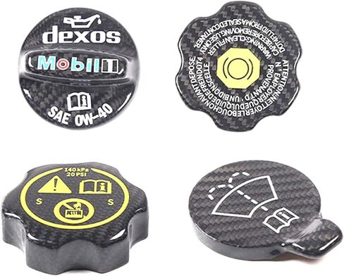 Daeiclru Real Carbon Fiber Engine Oil Cap Radiator Water Tank Cap Trim Compatible with Chevrolet Corvette C8 2020-2025, Windshield Wiper Switch Cover Trim Kit, Engine Cap Cover Set Accessories in Saudi Arabia