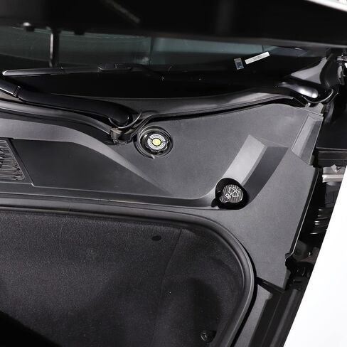 Daeiclru Real Carbon Fiber Engine Oil Cap Radiator Water Tank Cap Trim Compatible with Chevrolet Corvette C8 2020-2025, Windshield Wiper Switch Cover Trim Kit, Engine Cap Cover Set Accessories in Saudi Arabia