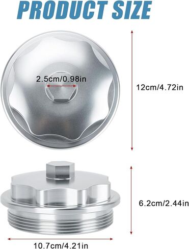 غطاء فلتر الوقود - PSLER متوافق مع 7.3L Powerstroke V8 E350 E450 E550 2003، F250 F350 F450 F550 Super Duty 1999-2003، Excursion 2000-2003 in Saudi Arabia