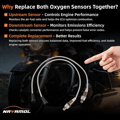 27719-07 O2 Oxygen Sensor Compatible with Harley-Davidson 2007-2013 Sportster 2007-2011 Softail, 2006-2011 Dyna 2007-2009 Touring 2008-2011 V-Rod Replace# 27683-07 27690-08 27703-08 in Kuwait