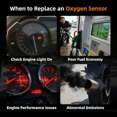 27719-07 O2 Oxygen Sensor Compatible with Harley-Davidson 2007-2013 Sportster 2007-2011 Softail, 2006-2011 Dyna 2007-2009 Touring 2008-2011 V-Rod Replace# 27683-07 27690-08 27703-08 in Kuwait