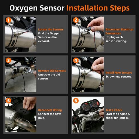 27719-07 O2 Oxygen Sensor Compatible with Harley-Davidson 2007-2013 Sportster 2007-2011 Softail, 2006-2011 Dyna 2007-2009 Touring 2008-2011 V-Rod Replace# 27683-07 27690-08 27703-08 in Kuwait