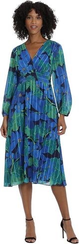 Maggy London Women's V-Neck Smocked Waist Dress Occasion Event Party Guest of in Saudi Arabia