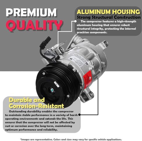 VibeUp 22078 Compressor Compatible With Mitsubishi Lancer 2007-2010, Mitsubishi Outlander 2007-2011, Replaces 98486 CO11556O in Kuwait