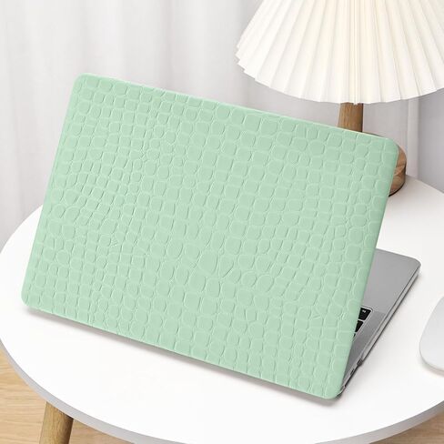 Seorsok متوافق مع حقيبة MacBook Air 13 بوصة 2022 2021 2020-2018 الإصدار A1932 A2179 M1 A2337، حافظة صلبة من البلاستيك الصلب ثلاثية الأبعاد من الجلد المحبب مع غطاء لوحة المفاتيح، حجر غير منتظم، رمادي in Kuwait