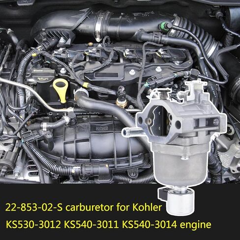 مكربن ​​22-853-02-S لموديلات Kohler KS530-3012 KS540-3011 KS540-3014 KS590-3011 KS595-3018 استبدال محركات محرك العشب لـ KH-22-853-02-S (بدون فلتر هواء) in Saudi Arabia