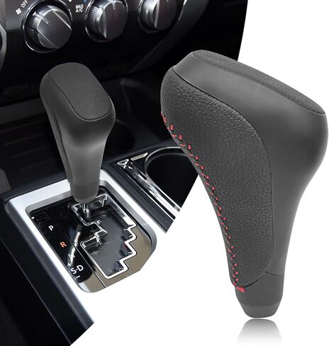 Compatible with Toyota 4Runner 2010-2024 Tundra 2007-2021 ABS Carbon Fiber Faux Leather Texture Automatic Gear Shift Knob Lever Replace in Saudi Arabia