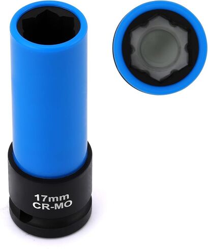 AIRTOON 1/2 بوصة محرك 17 مم مقبس صدمات مسمار عروة زهرة لصواميل عجلة مرسيدس، مقبس صامولة متري واقي غير قابل للتشوه، أداة صامولة عروة محدبة in Kuwait