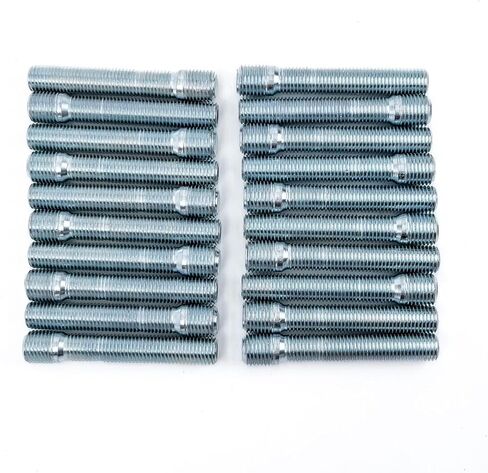 Customadeonly 20pc Silver Stud Conversion Kit Thread Pitch: 14x1.5, Total Length 80mm, Shank Length 63mm, Carbon Steel, Compatible for Porsche VW Audi with 14x1.5 Only in Saudi Arabia