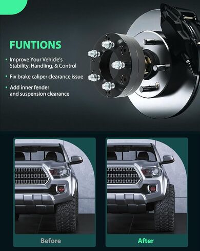 SCITOO 4Pcs Wheel Adapters 2" 6x5.5 to 5x4.5 Bore 108mm Studs 14x1.5 6Lug Wheel Spacers Adapters Fit for for Chevrolet Tahoe for Chevrolet Avalanche for Chevrolet Blazer for Chevrolet in Saudi Arabia