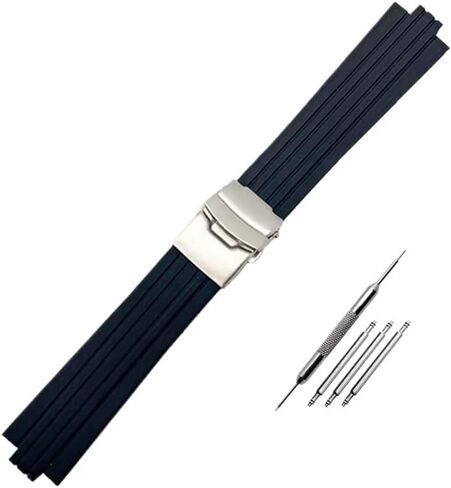 hooson Rubber Watchband For Oris Aquis 7330 7740 Watch Band Convex Strap Wristband in Kuwait
